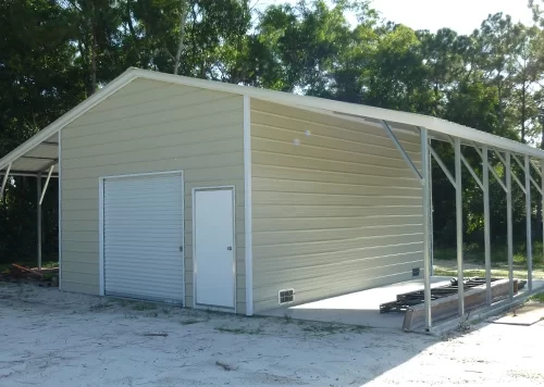 18x25 Steel Garage with Lean-tos in Florida