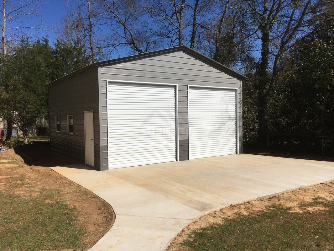 24x25 Steel Garage | Two Car Garage Buildings | Immediate Pricing Now