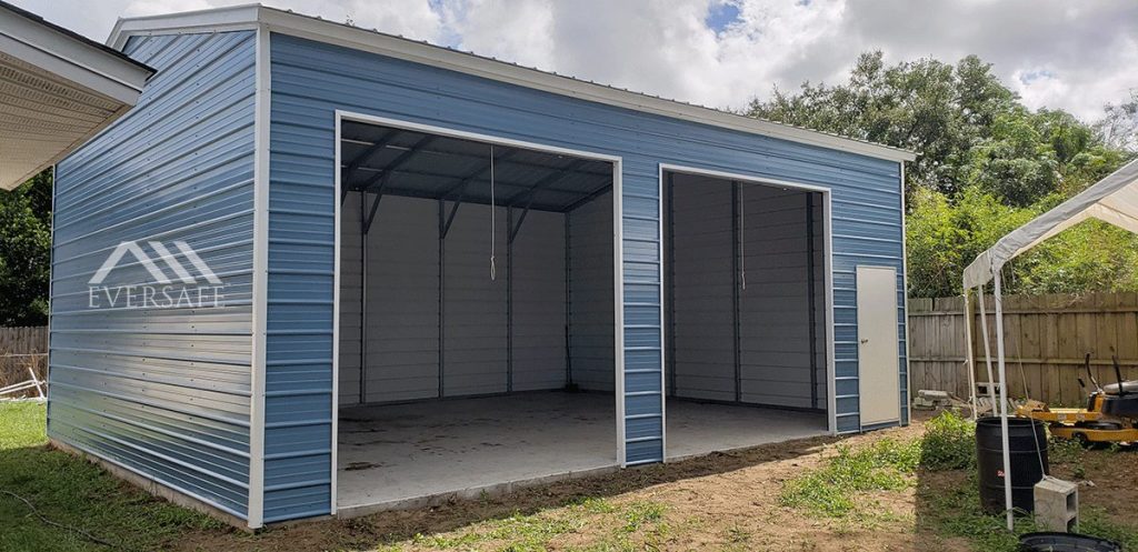 two-car-garage-florida-metal-building-kits-garages-for-sale-fl