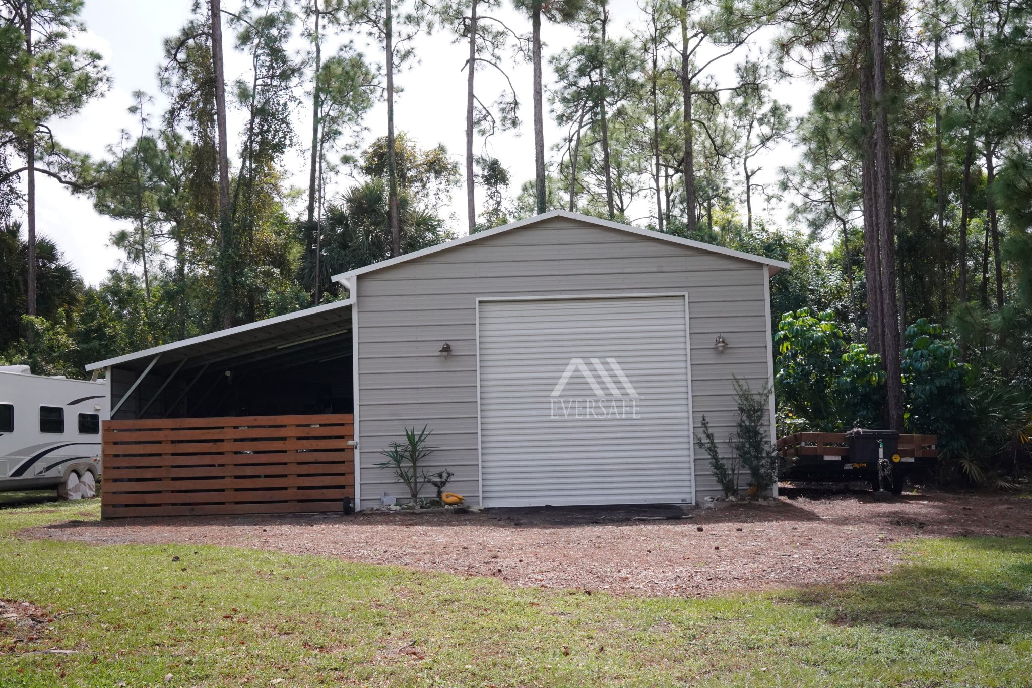 Metal Garage With Lean To In Florida Eversafe Buildings