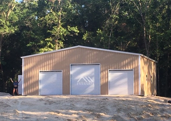 40x40 Three Car Garage Workshop in Florida