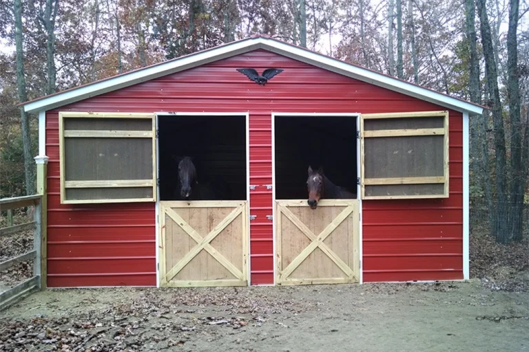 Metal Horse Barn In Maryland